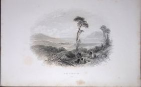 Ireland Rostrevor Co Down Antique 183 Years-Old Steel-Engraving-45