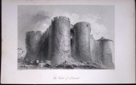 Ireland Limerick Castle Antique 183 Years-Old Steel-Engraving-34.