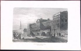 St Lukes Hospital London Antique 200 Years-Old Steel-Engraving-234