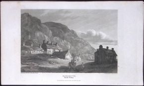 View of Barmouth Wales Antique 213 Years-Old Georgian Steel-Engraving-205.