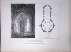 Little Maplested Church Essex Rare John Britton 191 Years-Old Antique Steel Engraving-24.