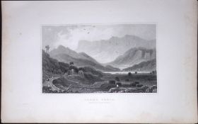 Wales View of Cader Idris Barmouth Antique 166-Year-Old Steel Engraving-51