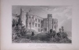 Cornwall Fowley Place House Antique 193 Years-Old Steel-Engraving-17