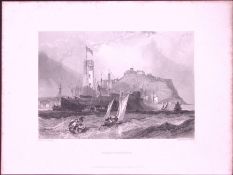 Scarborough Yorkshire WH Bartlett 183 Years-Old Antique Steel Engraving-37