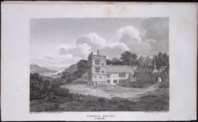 Calstock Cornwall Cotele House Antique 224 Years-Old Steel-Engraving-81