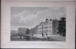 Manchester-Lunatic Asylum Antique 195 Years-Old Steel-Engraving-13