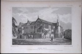 Liverpool Speke Hall Antique 195 Years-Old Steel-Engraving-11