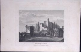 Arundel Castle Sussex Francis Grose Rare 240 Years-Old Copper Engraving-29