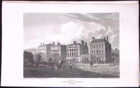 Cavendish Square Marylebone London Antique 200 Years-Old Steel-Engraving-264