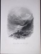 Ireland the Black Valley Kerry Antique 183 Years-Old Steel-Engraving-31.