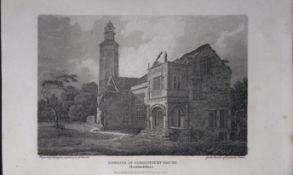 Gorhambury House St Albans Herts Antique 218 Years-Old Georgian Steel-Engraving-463