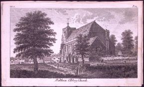 Waltham Abbey Church Rare 1776 Georgian Copper Plate Antique Engraving -75