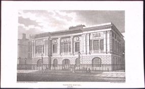 Trinity House Tower Hill London Antique 200 Years-Old Steel-Engraving-236