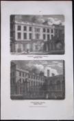London Cloth Worker’s & Vitner’s Hall Antique 200 Years-Old Steel-Engraving-117