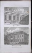 London Grocer’s & Fishmonger’s Hall Antique 200 Years-Old Steel-Engraving-118
