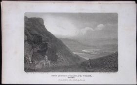 Town of Otley & Valley of The Wharfe Yorkshire Antique 213 Years-Old Steel-Engraving-30