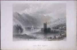Ireland Narrow Water Castle Newry Antique 183 Years-Old Steel-Engraving-49