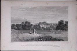 Lancaster Ashton Hall Antique 195 Years-Old Steel-Engraving-66