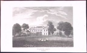 Stanmore House Harrow London Antique 200 Years-Old Steel-Engraving-249