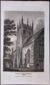 Oxford Merton College Chapel Antique 212 Years-Old Steel-Engraving-43