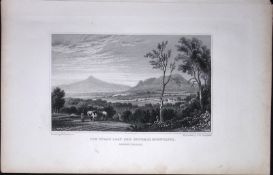 Wales Sugar Loaf Mountains Monmouthshire Antique 166-Year-Old Steel Engraving-35