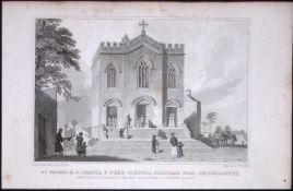 Dublin St Peters Chapel Phibsborough 194 Years Old Antique Steel Engraving-32