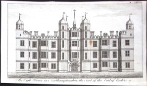 Peterborough Burghley House Rare Georgian Copper Antique 1776 Engraving-116.