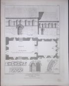 Barfreston Church Kent 190 Years-Old Rare John Britton Antique Steel Engraving-68.