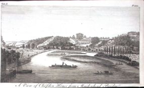 Maidenhead Bridge View Rare Georgian Copper Antique 1776 Engraving-95