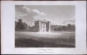 Lulworth Castle Dorsetshire Antique 223 Years-Old Georgian Steel-Engraving-176