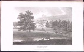 Delaford Park Uxbridge Middlesex Antique 200 Years-Old Steel-Engraving-253