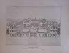 Audley End Essex 190 Years-Old John Britton Antique Steel Engraving-203.