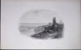 Ireland A View of Arklow Wicklow Antique 183 Years-Old Steel-Engraving-15.
