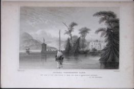 Windermere Lake District Antique 195 Years-Old Steel-Engraving-7