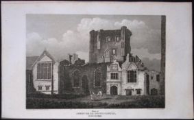Ashby Da La Zouch Leicestershire Antique 218 Years-Old Georgian Steel-Engraving-307
