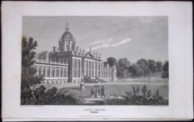 Castle Howard Yorkshire Antique 213 Years-Old Steel-Engraving-18