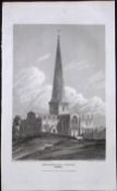 Hemingbrough Yorkshire Antique 213 Years-Old Steel-Engraving-26