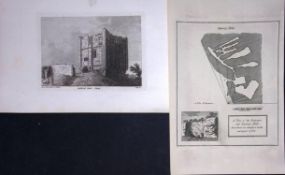 Surrey Guildford Castle & Plan Francis Grose Rare 240 Years-Old Copper Engraving-37