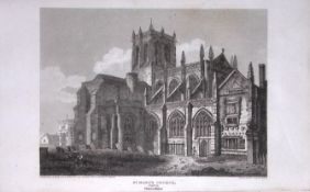 St Marys Church Dorsetshire Antique 223 Years-Old Georgian Steel-Engraving-181