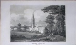 Grantham Church Lincolnshire Antique 218 Years-Old Georgian Steel-Engraving-450