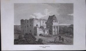 Castle Rising Norfolk Antique 216 Years-Old Georgian Steel-Engraving-430