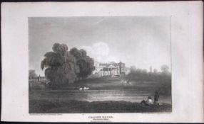 Croome House Worcester Antique 212 Years-Old Georgian Steel-Engraving-410