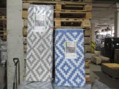 2 x Large Size Awning Carpets Caravan Camping 240cm x 300cm - 8ft x 10ft - RRP £75 each