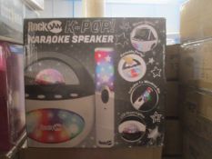Brand New K-Pop Karaoke Machine With Flashing Light LED Projector RRP £39.99 - Will Be Black Or P...
