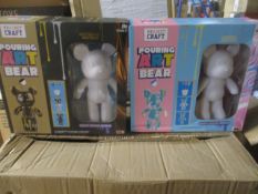 6 Pcs Paint Your Own Large Size Marble Bear Toy Kit - RRP £12.99 each