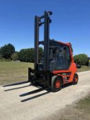 LINDE - H50D Diesel Forklift Truck with full heated cab (hours TBC)