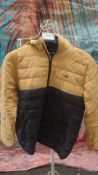 Quicksilver Yellow/Black Puffer Coat Size L. Est £30