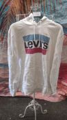 Levi White Graphic Hoodie Size XL. Est £30