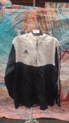 Adidas White/Black Tracksuit Jacket Size L. Est £30