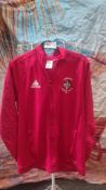 Adidas Red Football Tracksuit Jacket Size M. Est £20